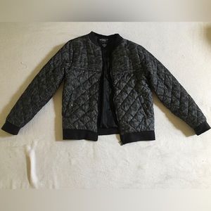Black diamond print kids jacket